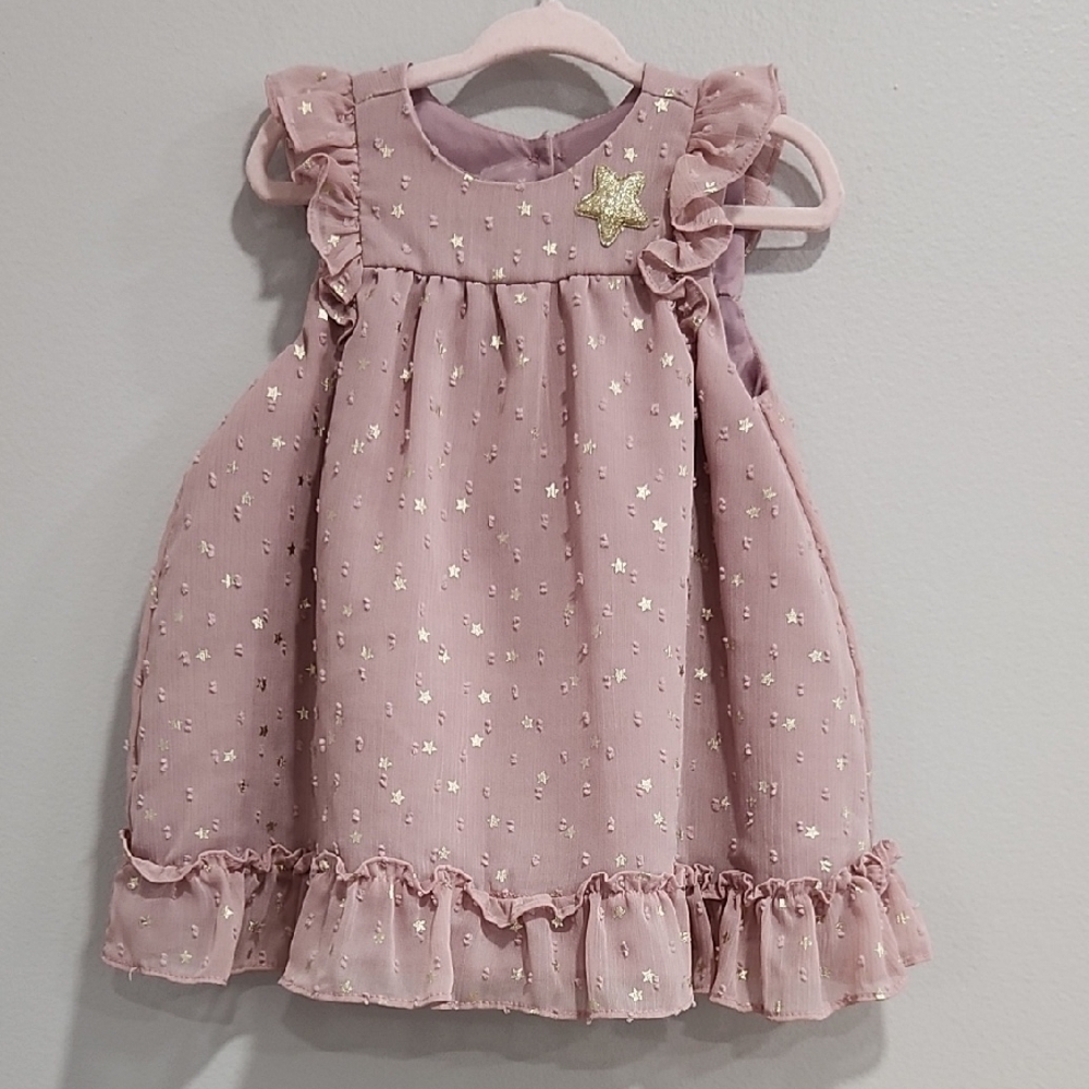 Pink Starry Kids Dress